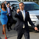 Former campaign manager Corey Lewandowski (C) says hello to reporters as he and White House advisors Sebastian Gorka (from L), Omarosa Manigault, White House Staff Secretary Rob Porter and Communications Director Anthony Scaramucci accompany President Trump for an event in Ohio in July.
